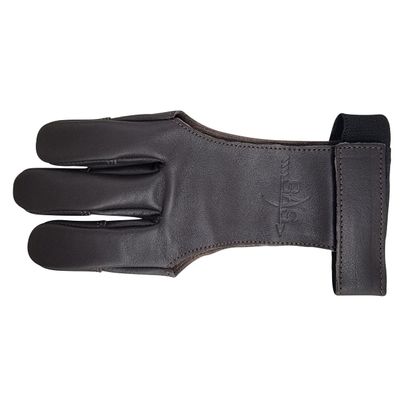 SAS Leather Traditional 3 Finger Archery Shooting Gloves for Recurve or Compound Bow - Hunting Target Protective Finger Tab Three Finger Guard for Adults, Men Women and Youth (Black, X-Large)