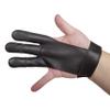 SAS Leather Traditional 3 Finger Archery Shooting Gloves for Recurve or Compound Bow - Hunting Target Protective Finger Tab Three Finger Guard for Adults, Men Women and Youth (Black, X-Large) view 2