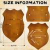 Queekay Wooden Sword Wall Mount Plaque Hanger for Katana Sword Display Stand for Wall Display Plaque with Hardware(Brown,Groovy) view 2