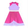 ACSUSS Women Metallic Liturgical Praise Dance Dress Tunic Lyrical Dancewear Color Block Church Worship Costume Hot Pink&Light Purple B Large view 3