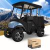 10L0L Heavy Duty Golf Cart Enclosure 600D 2-Passenger Fit for Yamaha G14 G16 G22 G29 Drive 2 Golf Cart Transparent Golf Cart Cover Waterproof Windproof Snowproof - Black view 1