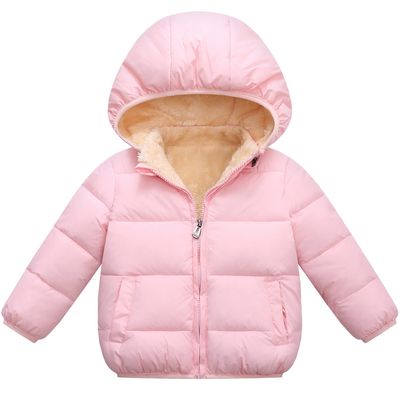 LAVIQK 1-7 Years Baby Boys Girls Toddlers Winter Coats Puffer Jacket with Removable Fur Hooded Down Snow Jacket Warm Fleece Coat Outerwear