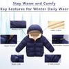 LAVIQK 1-7 Years Baby Boys Girls Toddlers Winter Coats Puffer Jacket with Removable Fur Hooded Down Snow Jacket Warm Fleece Coat Outerwear view 4