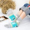 NENGGE Toe Socks 5 Pairs Women's Five Toe Socks Cotton Running Five Finger Socks, High Cut Toe Socks Cotton Running Socks,F view 4