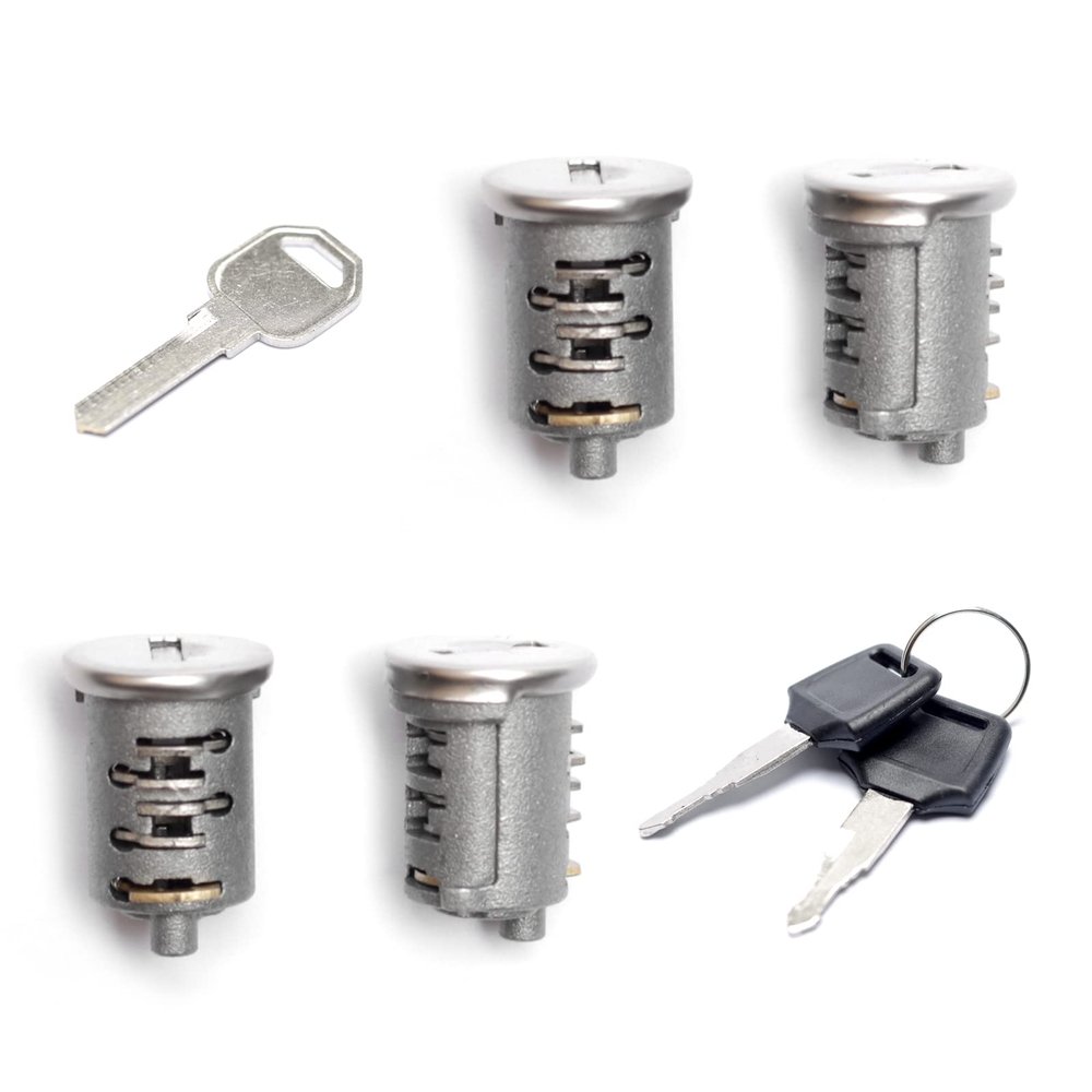 Lock Cylinders 4 Pack Replacement for Yakima SKS Car Rack System Components Lockable Accessories Lock Cylinders, Includes 4 Cylinders Cores, 2 Opening Keys and 1 Control Key