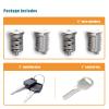 Lock Cylinders 4 Pack Replacement for Yakima SKS Car Rack System Components Lockable Accessories Lock Cylinders, Includes 4 Cylinders Cores, 2 Opening Keys and 1 Control Key view 3