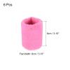 PATIKIL Sports Wristbands 8x8cm, 6 Pack Cotton Terry Cloth Absorbent Sweatband for Tennis Basketball Working Out Athletic Running, Pink view 2