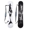 WEALTHY73 Portable Veneer Cover Snowboard Bag Elastic Knitted Wrapping Ski Backpack Ski Equipment Storage Wear-Resistant One-Piece Molding,Black,160CM view 2
