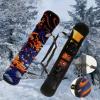 WEALTHY73 Snowboard Bag Snowboard Ski Bag SBR Elastic Diving Material Thickened Wear-Resistant Waterproof Single Shoulder Storage Bag, Doodle,135CM view 3