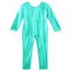 winying Kids Girls Boys Spandex Crew Neck Long Sleeve Full Bodysuit Unitard Athletic Gymnastics Leotard Catsuit Lake Green D 4 Years view 3
