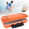 BORDSTRACT Fishing Tackle Box, Waterproof Plastic Fishing Accessory Storage Organizer, Small Tackle Container for Lures, Jigs, Hooks, Sinkers(Orange) view 3