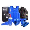 Wesing MMA Boxing Set 8pcs Sanda Chest Protector for Men Women Martial Arts Equipment (L, Blue) view 1