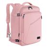 MATEIN Womens Travel Backpack, Extra Large Carryon Backpack Fits Overhead Bin, Cute Weekender Daypack for Travel on Airplane, Traveling Accessories for Women, Pink view 1