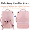 MATEIN Womens Travel Backpack, Extra Large Carryon Backpack Fits Overhead Bin, Cute Weekender Daypack for Travel on Airplane, Traveling Accessories for Women, Pink view 4