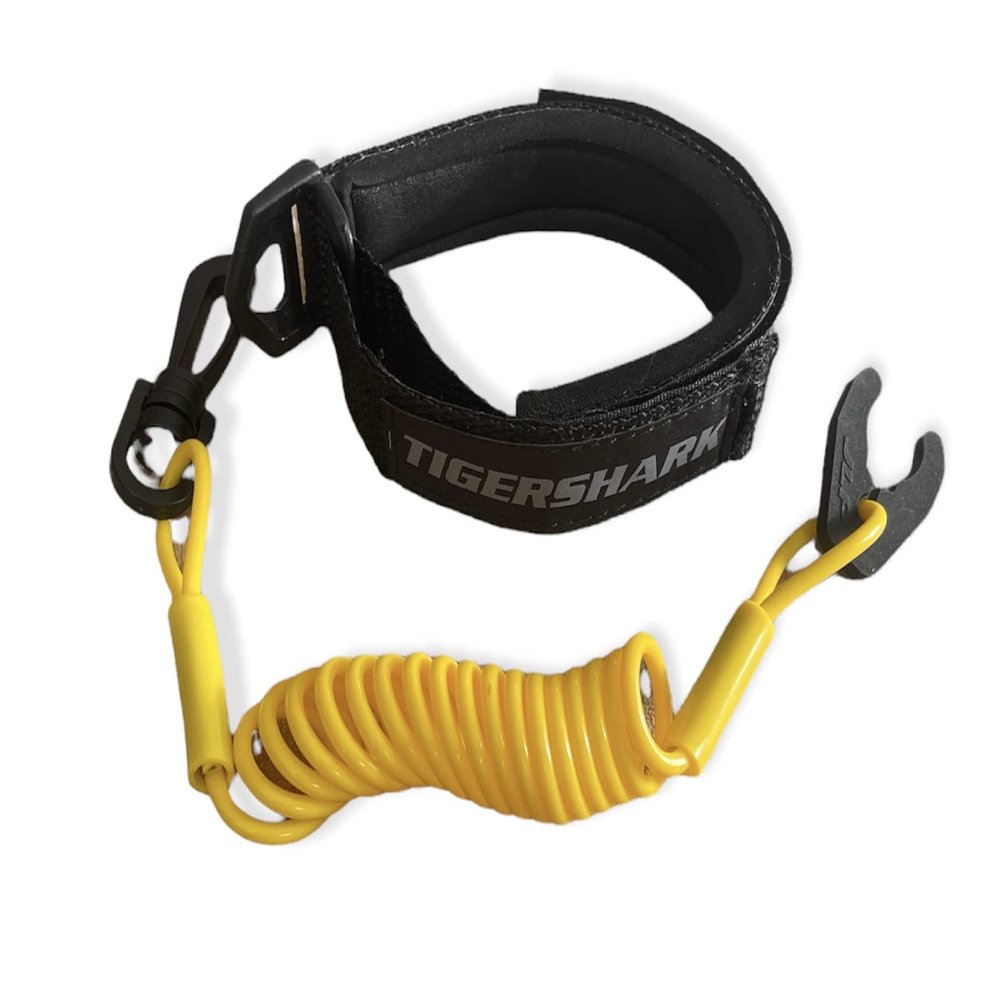 JLP Tigershark Tiger Shark Barracuda Daytona Monte Carlo Monteg Lanyard & Wrist Band Black/Yellow