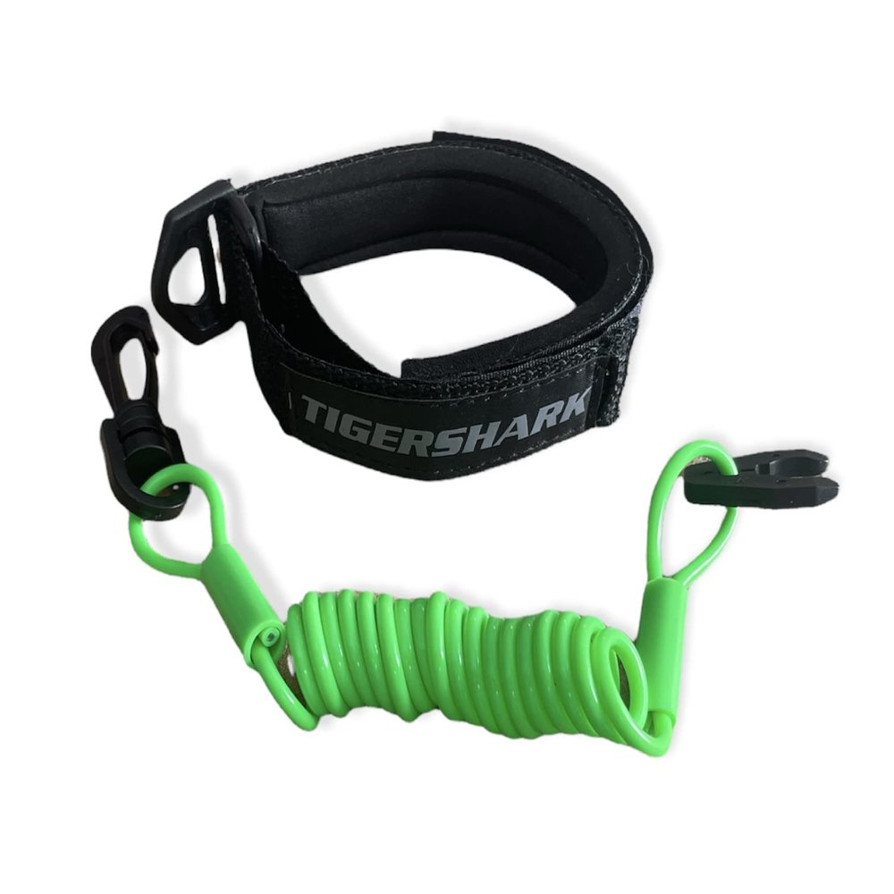 JLP Compatible with JetSki Tigershark Pro Floatin Wrisband and Quic Cord Lanyard Black Green