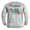 Fishing Shirts for Men,UPF50 Sun Protection Long Sleeve,Quick Dry Dri Fit Apparel, Wicking Rash Gaurd, Fishing Clothes- Marlin (X-Small, Grey) view 1