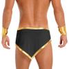 iiniim Ancient Greek Men Roman Toga Lingerie Fancy Mini Skirt Underwear Cosplay Costume Black XX-Large view 2