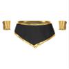 iiniim Ancient Greek Men Roman Toga Lingerie Fancy Mini Skirt Underwear Cosplay Costume Black XX-Large view 4