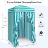 EAGLE PEAK Flex Ultra Compact 4x4 Pop-up Canopy, Sun Shelter, Changing Room, Portable Privacy Canopy Cabana for Pool, Fashion Photoshoots, or Camping, White/Light Blue view 3