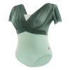 Daydance Dayance Green Ballet Leotards for Teens, Faux-2 Piece Women Dance Costume for Performance view 1
