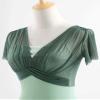 Daydance Dayance Green Ballet Leotards for Teens, Faux-2 Piece Women Dance Costume for Performance view 4