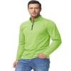 Boladeci Mens Fleece Pullover Thermal Mens Golf Shirt Long Sleeve Hiking 1/4 Zip Sweaters and Pullovers 3/4 1/2 Half Zippered Sweatshirts for Men Light Green Men's Clothing view 2