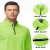 Boladeci Mens Fleece Pullover Thermal Mens Golf Shirt Long Sleeve Hiking 1/4 Zip Sweaters and Pullovers 3/4 1/2 Half Zippered Sweatshirts for Men Light Green Men's Clothing view 4