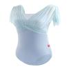 Daydance Ballerina Leotards for Women Dance, Flutter Sleeve Faux-2 Piece Ballet Clothes Blue view 1