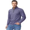 Boladeci Golf Shirts for Men 1/4 Zip Pullover Quarter Zip Fleece Lined Thermal Long Sleeve Winter Hiking Athletic 1/4 Zip Pullover Mens Sweatshirts Golf Gifts for Men Golf Accessories for Men Purple view 2