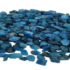 40 Pieces Natural Neon Apatite Raw/Neon Deep Blue Apatite Gemstone Rough/Apatite Raw Crystal/7-13 mm/Undrilled Loose Apatite By Krishiv Exports