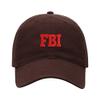 L8502-LXYB Baseball Cap Men FBI Embroidered Washed Cotton Dad Hat Unisex Baseball Caps (Brwon,7 5/8) view 1
