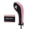 Andux 12pcs/Set Golf Iron Club Head Covers Number Print Long Neck with Zipper Black/Pink view 3