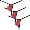 Botmois Men's Ice Silk Mini Bikini Tangas Soft String Thong Underwear Pouch T-back Minimal Coverage Underpants 3-Pack(Light Red) XL view 1