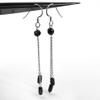 skyjewels Certified Black Diamond Dangler Earring With 925 Sterling Silver Round & Drum Faceted Beautiful Earrings for Woman view 3