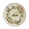 Aloha Designs - Aloha Hawaii Hibiscus Round Jewelry Dish Trinket Dish Ring Dish Ceramic Holder Key Trinket Plate Bowl Home Decorative Cute Decor Jewelry Tray Dish Gift Mom Birthday view 1