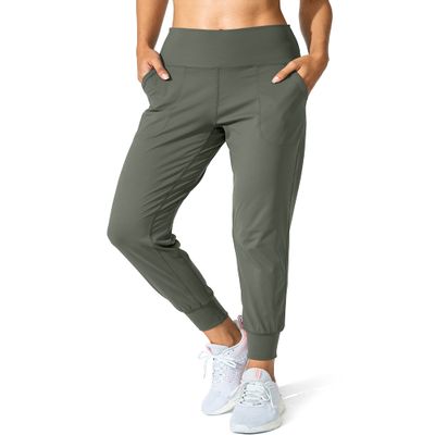 G Gradual Women's Joggers High Waisted Yoga Pants with Pockets Loose Leggings for Women Workout, Athletic, Lounge (Grey Sage, XX-Large)