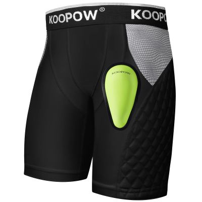 KOOPOW Youth Boys Padded Sliding Shorts with Soft Protective Athletic Cup Underwear for Baseball, Football, Lacrosse