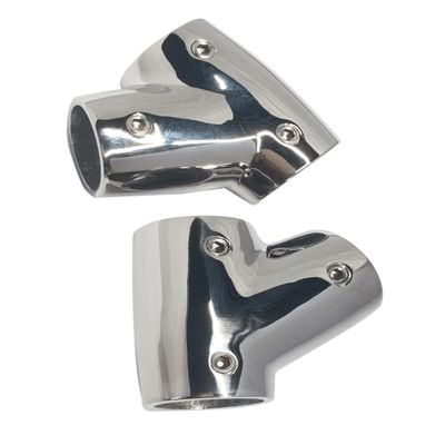 1PC Heavy Duty 316 Stainless Steel 90 Degree Pipe Tube Connector Clamp Boat HardwareMarine Pipe Connectors Marine Yacht Railing Handrail  (1 inch, Type:60 Degree)
