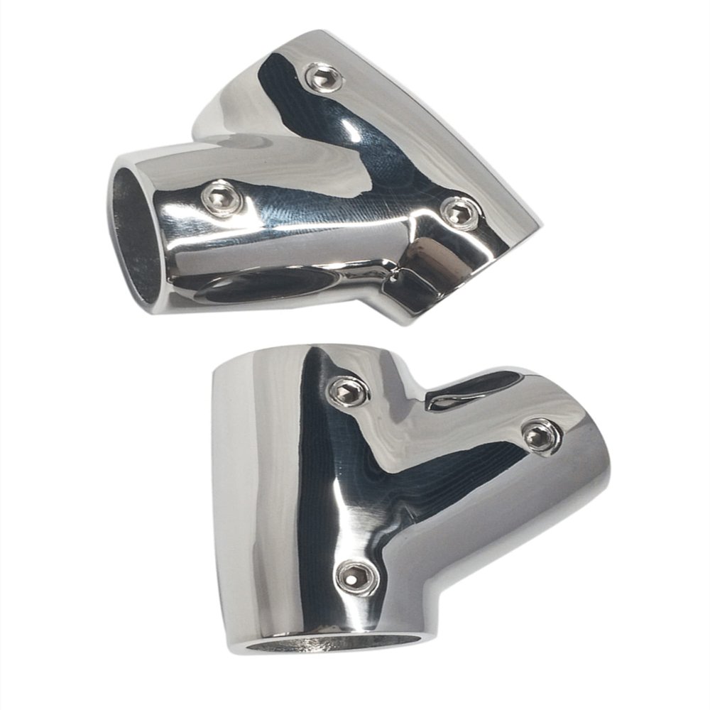 1PC Heavy Duty 316 Stainless Steel 90 Degree Pipe Tube Connector Clamp Boat HardwareMarine Pipe Connectors Marine Yacht Railing Handrail  (1 inch, Type:60 Degree)