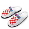 Croatia National Emblem Women's Cotton House Slippers Closed Toe Anti-Slip Rubber Soles Indoor Outdoor 7-839-40 view 1