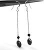 skyjewels 8.85 Cts Certified Black Diamond Dangler Earring With 925 Sterling Silver Round & Drum Faceted Beautiful Earrings for Woman view 2