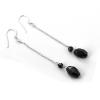 skyjewels 8.85 Cts Certified Black Diamond Dangler Earring With 925 Sterling Silver Round & Drum Faceted Beautiful Earrings for Woman view 3