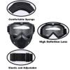 Paintball Mask Anti Fog, Full Face Tactical Mask Goggles Detachable for Motorcycle Cycling Skiing Halloween CS Game Cosplay (Clear) view 2
