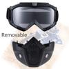 Paintball Mask Anti Fog, Full Face Tactical Mask Goggles Detachable for Motorcycle Cycling Skiing Halloween CS Game Cosplay (Clear) view 4