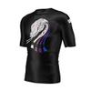 DIYUME Mens Snaker Sun Protection Rashguard UPF 50 Crew Neck Surf Top T-Shirt,Short Sleeve Black XXXL view 1