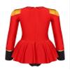 Aislor Women's Circus Ringmaster Cosplay Costume Long Sleeve Tassel Tuxedo Jacket Leotard Jumpsuit Bodysuit Red Small view 2