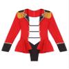 Aislor Women's Circus Ringmaster Cosplay Costume Long Sleeve Tassel Tuxedo Jacket Leotard Jumpsuit Bodysuit Red Small view 3