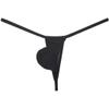 Botmois Men's Ice Silk Mini Bikini Tangas Soft String Thong Underwear Pouch T-back Minimal Coverage Underpants 3-Pack(Black) M view 2