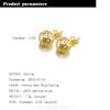 925 Sterling Silver Ball Stud Earrings - 0.28'' Heart Pattern Earrings For Women - 24K Gold Plated Round Earrings Fine Jewelry (Gold) view 2